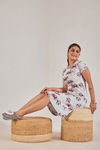 Sweet Moon Knit Cotton Mid Length Nightdress - Cloudy White — thumbnail 4